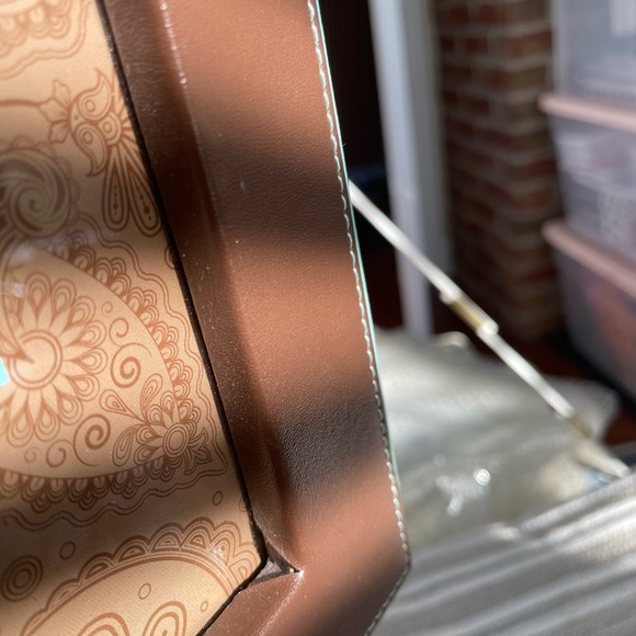 Sicira 4x6 Leather Frame, Brown and Turquoise Never Used - Picture 9 of 10